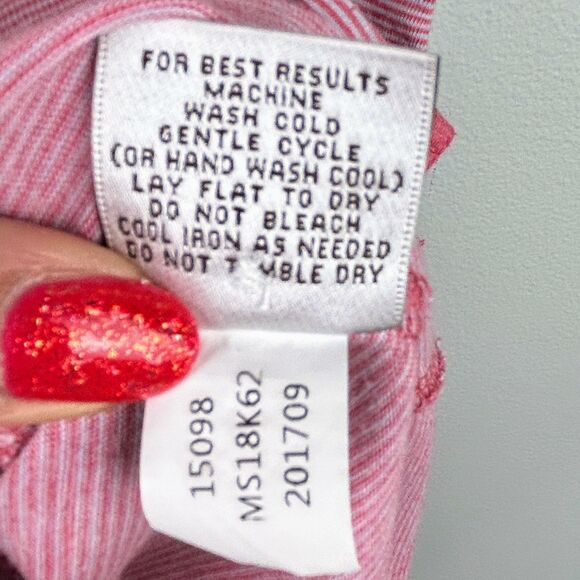 Peter Millar Crown Soft Polo T Shirt Collared Short Sleeve Pink White Striped S - Picture 10 of 10